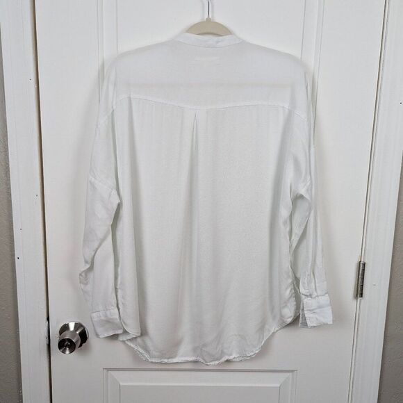 Lou & Grey for LOFT | White Button Down Long Sleeve Shirt Size Small - Picture 2 of 5